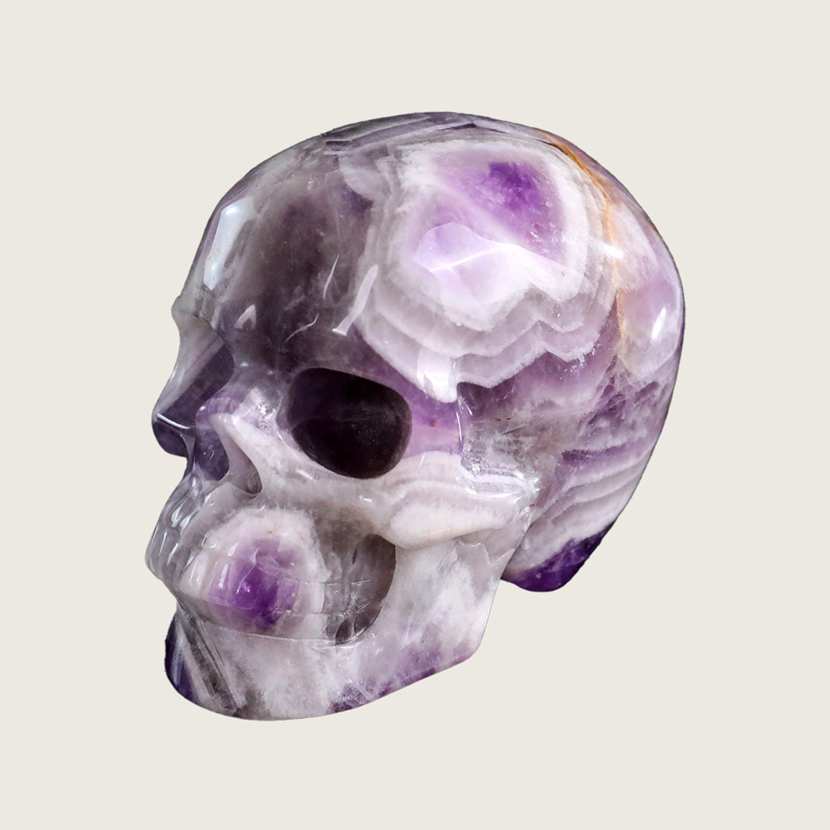 3.0" Dream Amethyst Crystal Skull Carving  #SKH30028