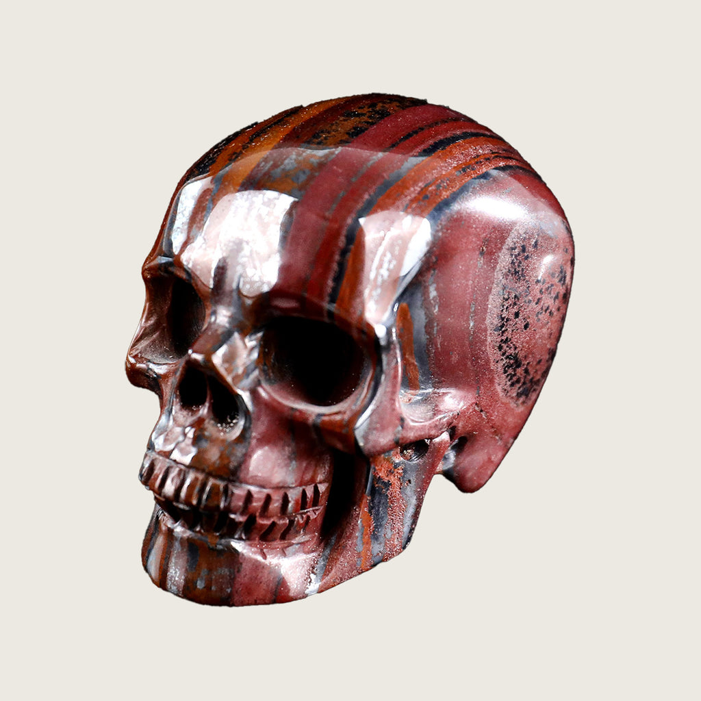 2.2" Tiger Iron Crystal Skull Carving  #SKHTI2201