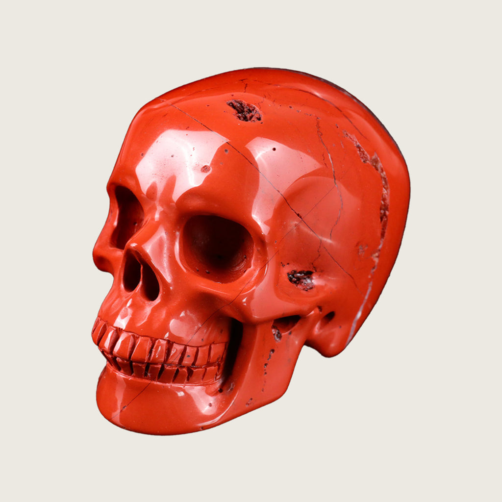2.2" Red Jasper Crystal Skull Carving  #SKH22028