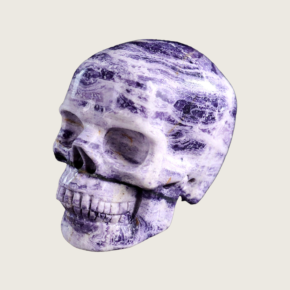 3.0" Purple Malachite Crystal Skull Carving  #SKH30032