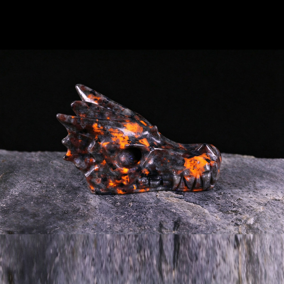 2.5" Yooperlite Dragon Skull Carving  #CSC0028