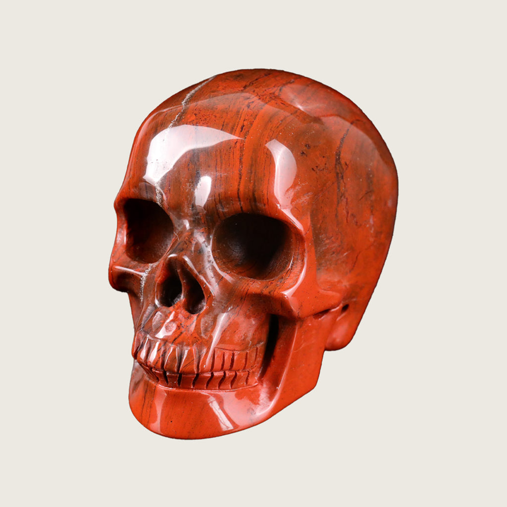 2.2" Red Jasper Crystal Skull Carving  #SKH22029