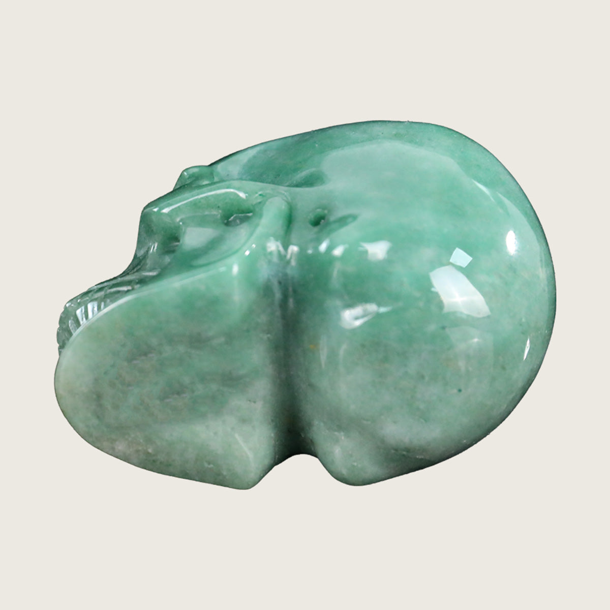 3.0" Green Aventurine Crystal Skull Carving  #SKH30056