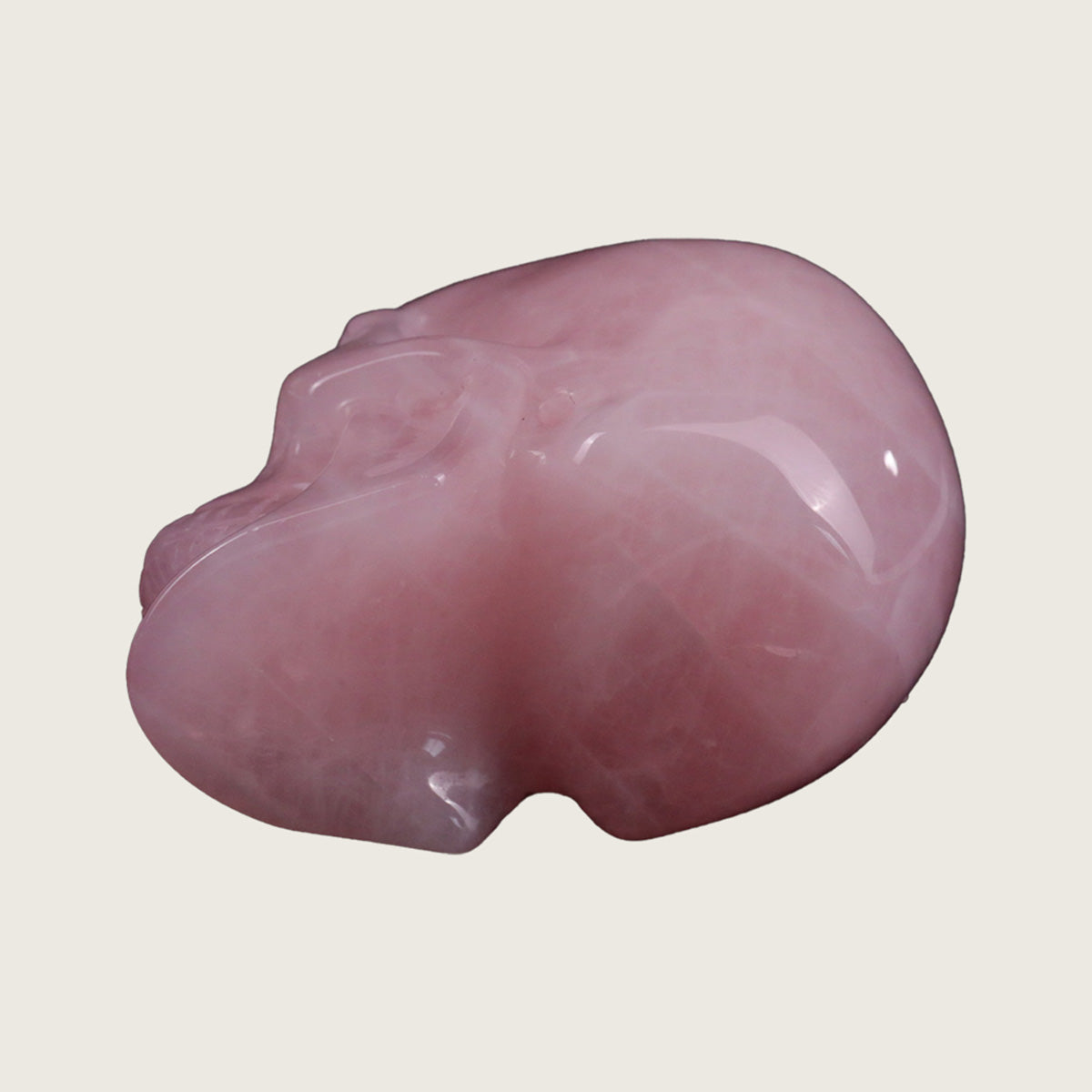 2.2" Rose Quartz Crystal Skull Carving  #SKH22026