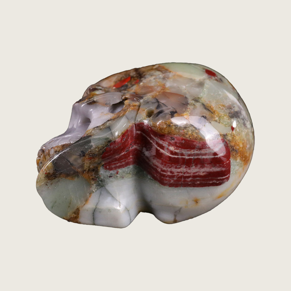 2.2" African Bloodstone Crystal Skull Carving  #SKH22036
