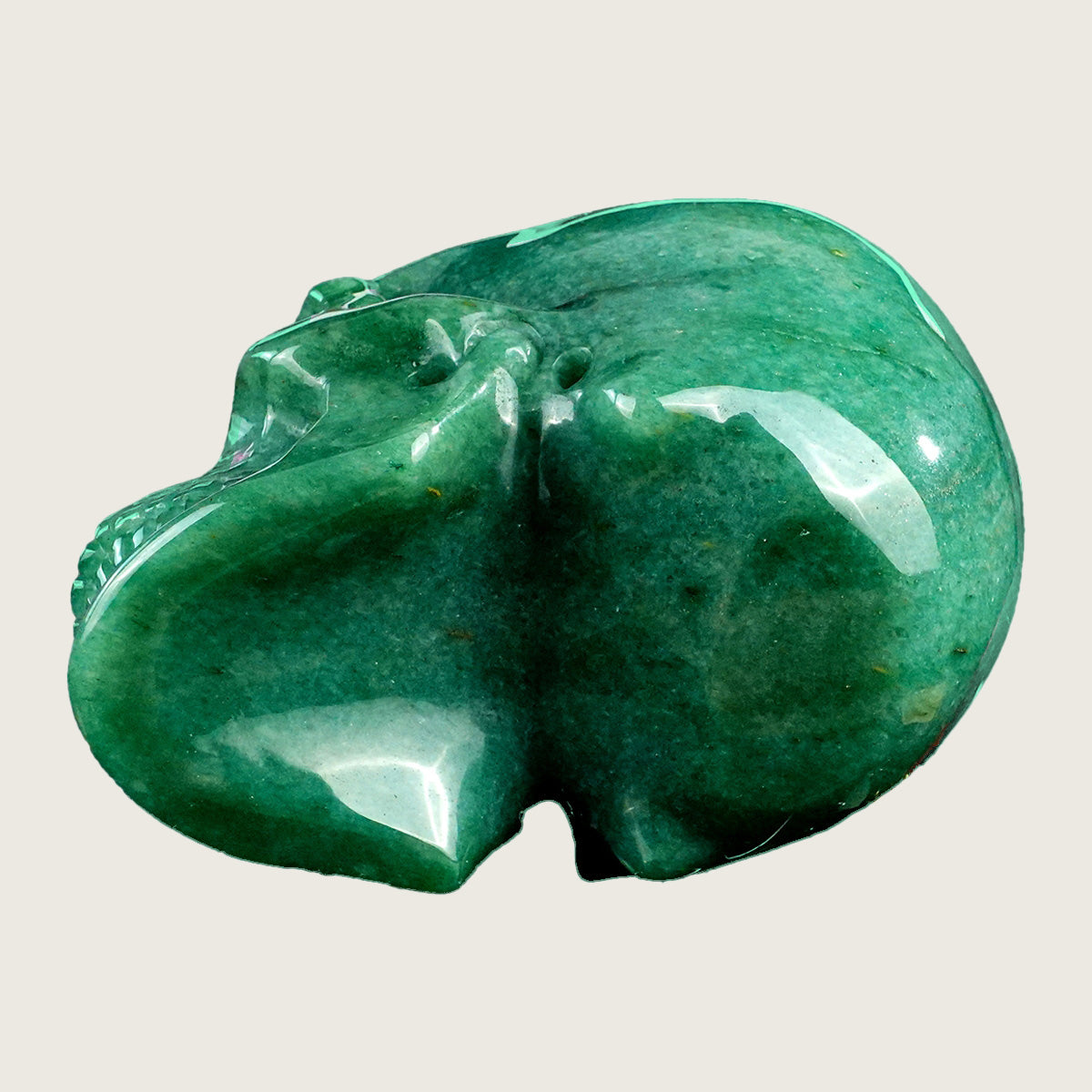 4.5" Green Aventurine Crystal Skull Carving  #SKHGA4501
