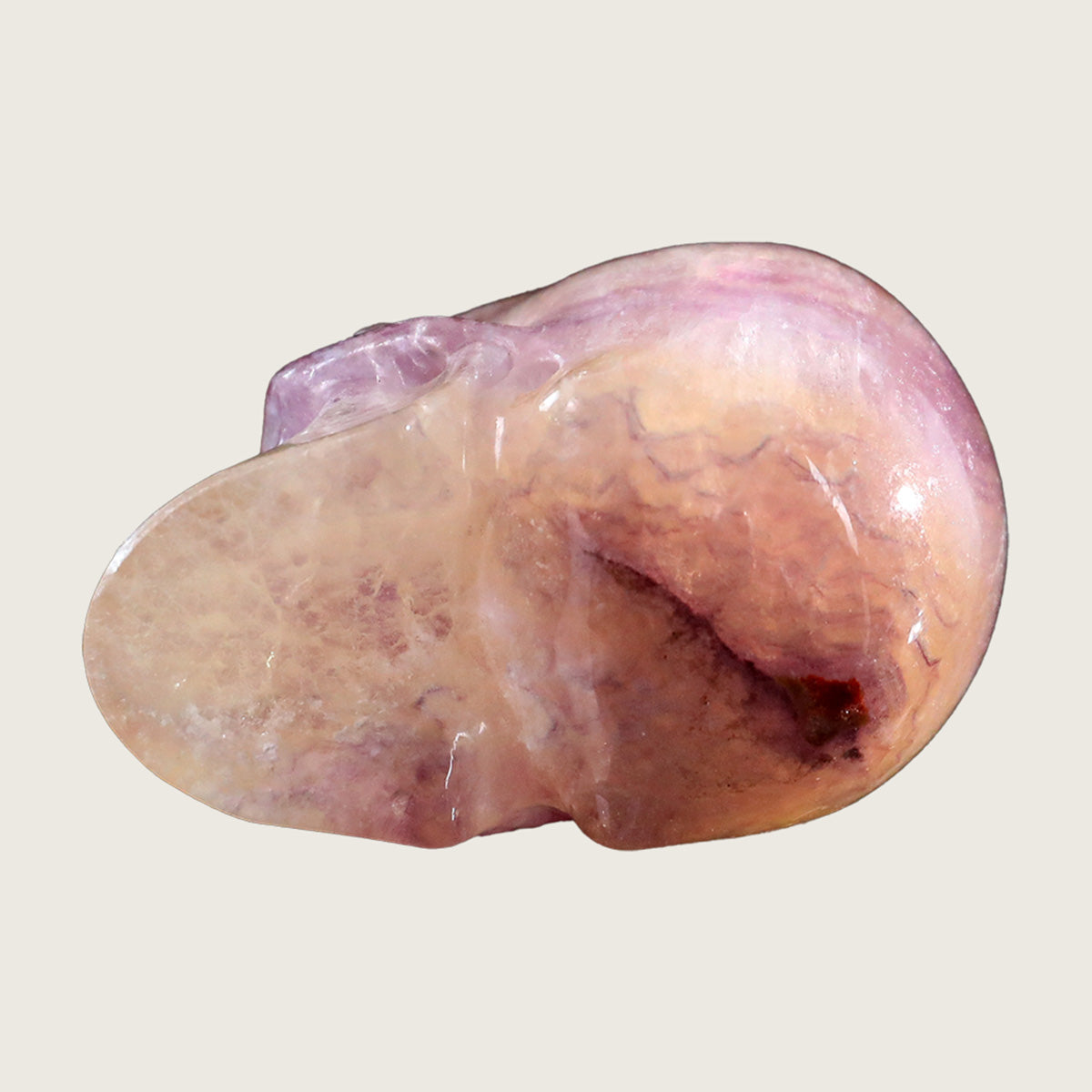 3.0" Fluorite Human Skull Carving  #SKH30011