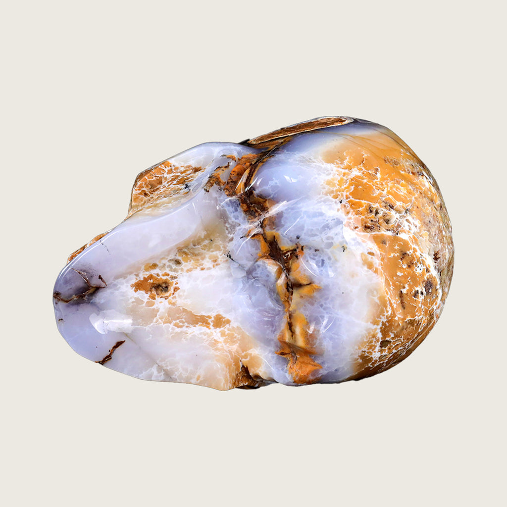 8.6" Chalcedony Crystal Skull Carving  #SCS0020