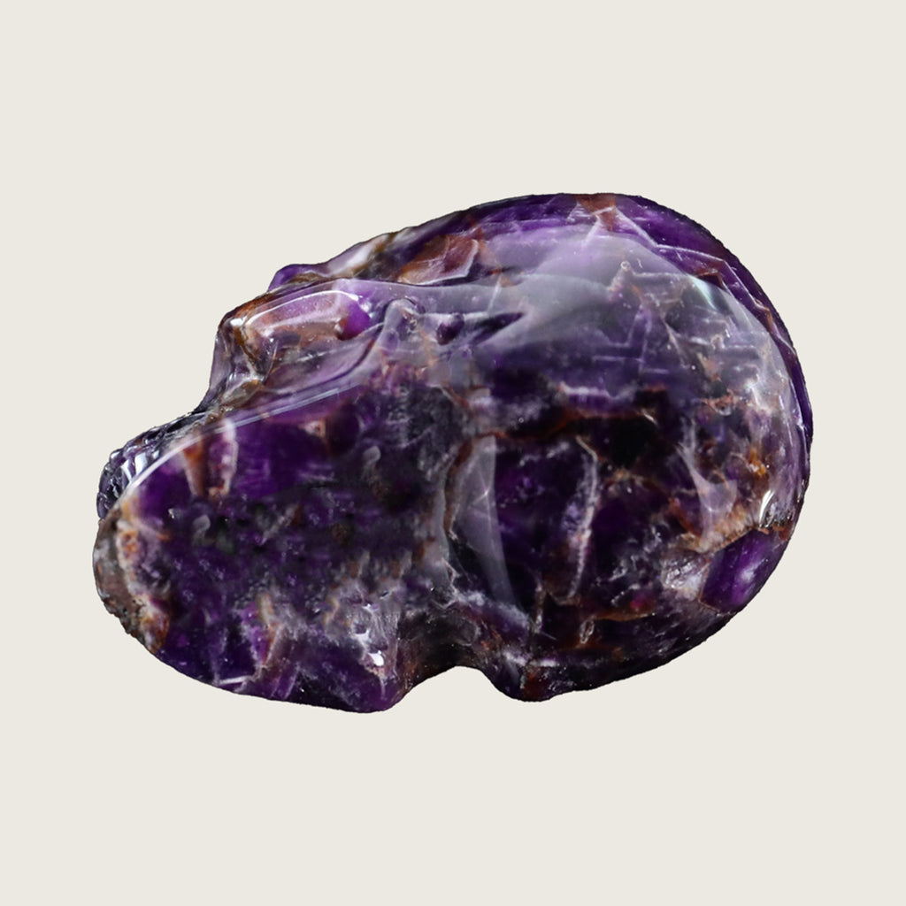 2.2" Amethyst Crystal Skull Carving  #SKH22068
