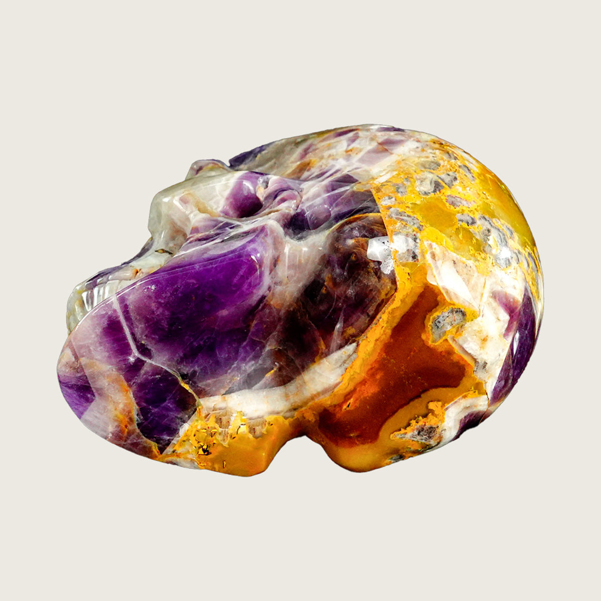 4.5" Dream Amethyst Crystal Skull Carving  #SKH45023