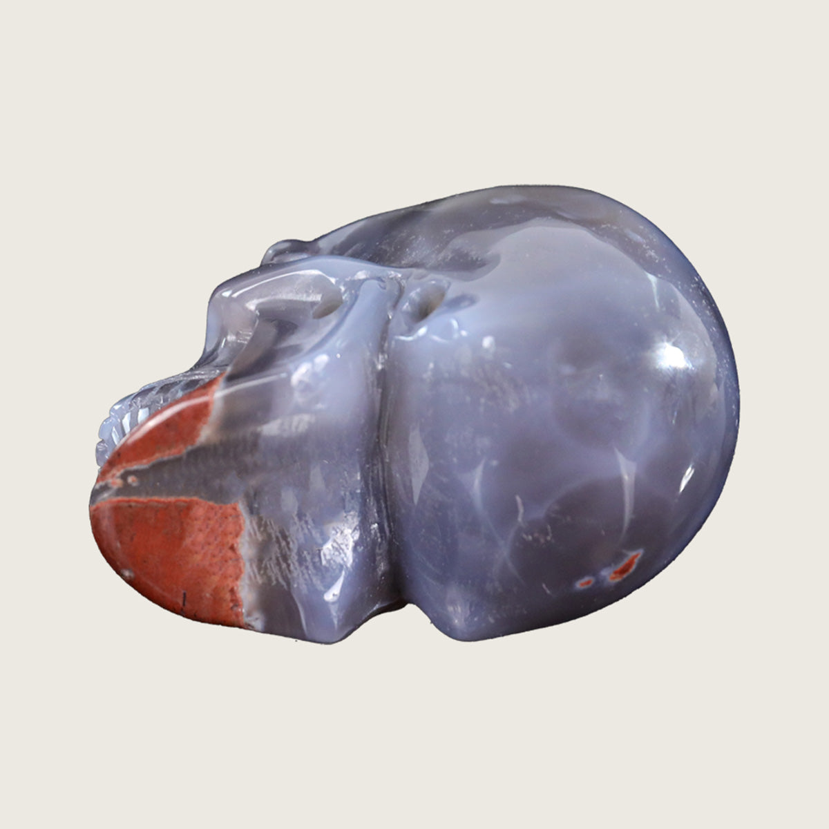 3.0" Hot Lava Agate Crystal Skull Carving  #SKH30046
