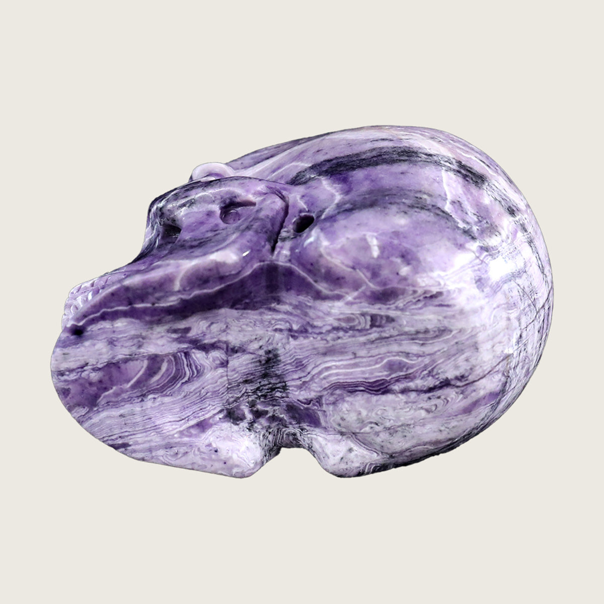 3.0" Purple Malachite Crystal Skull Carving  #SKH30030