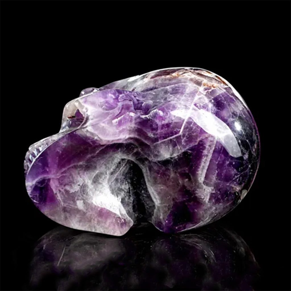 3.0" Dream Amethyst Crystal Skull Carving  #SKH30122