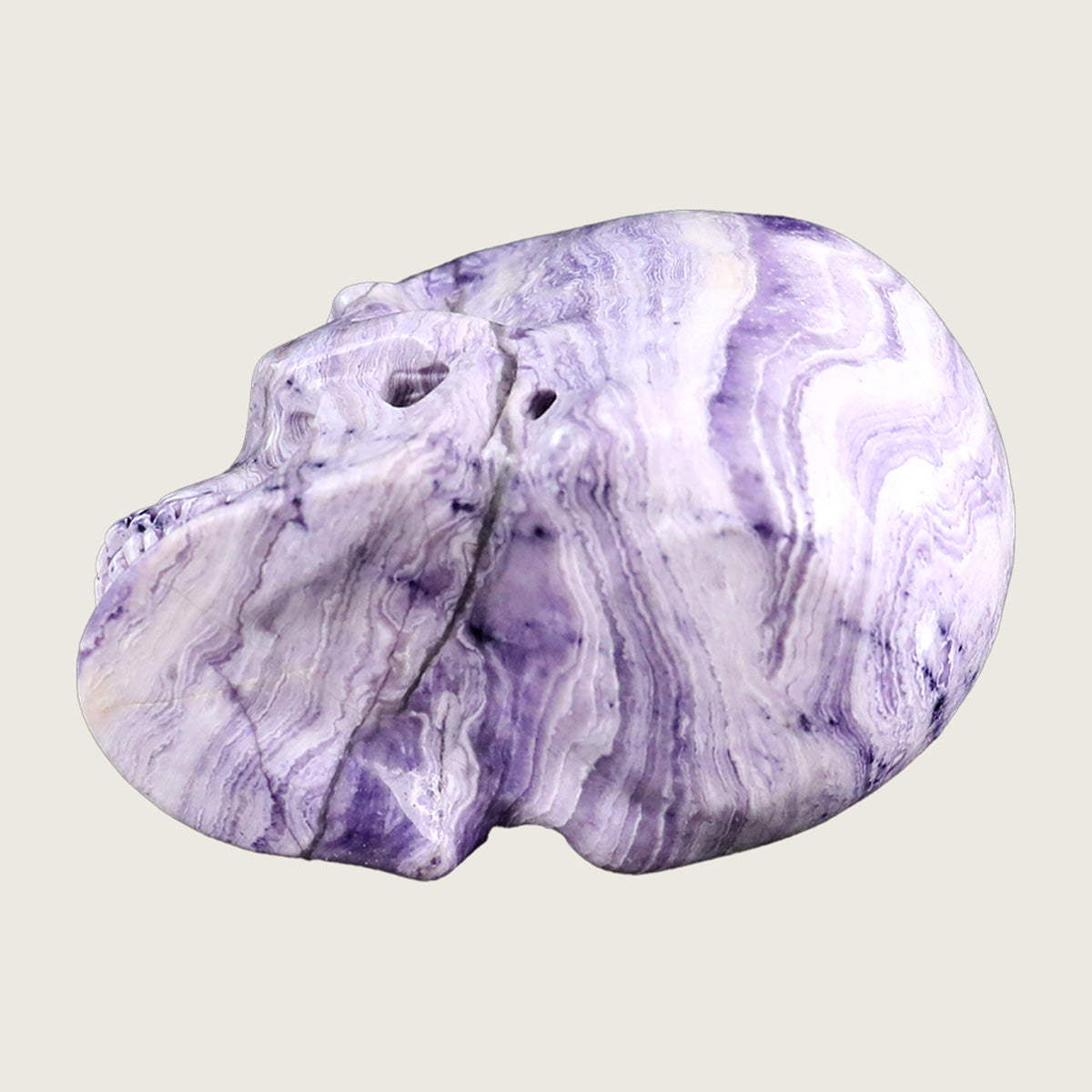 3.0" Purple Malachite Human Skull Carving  #SKH30007