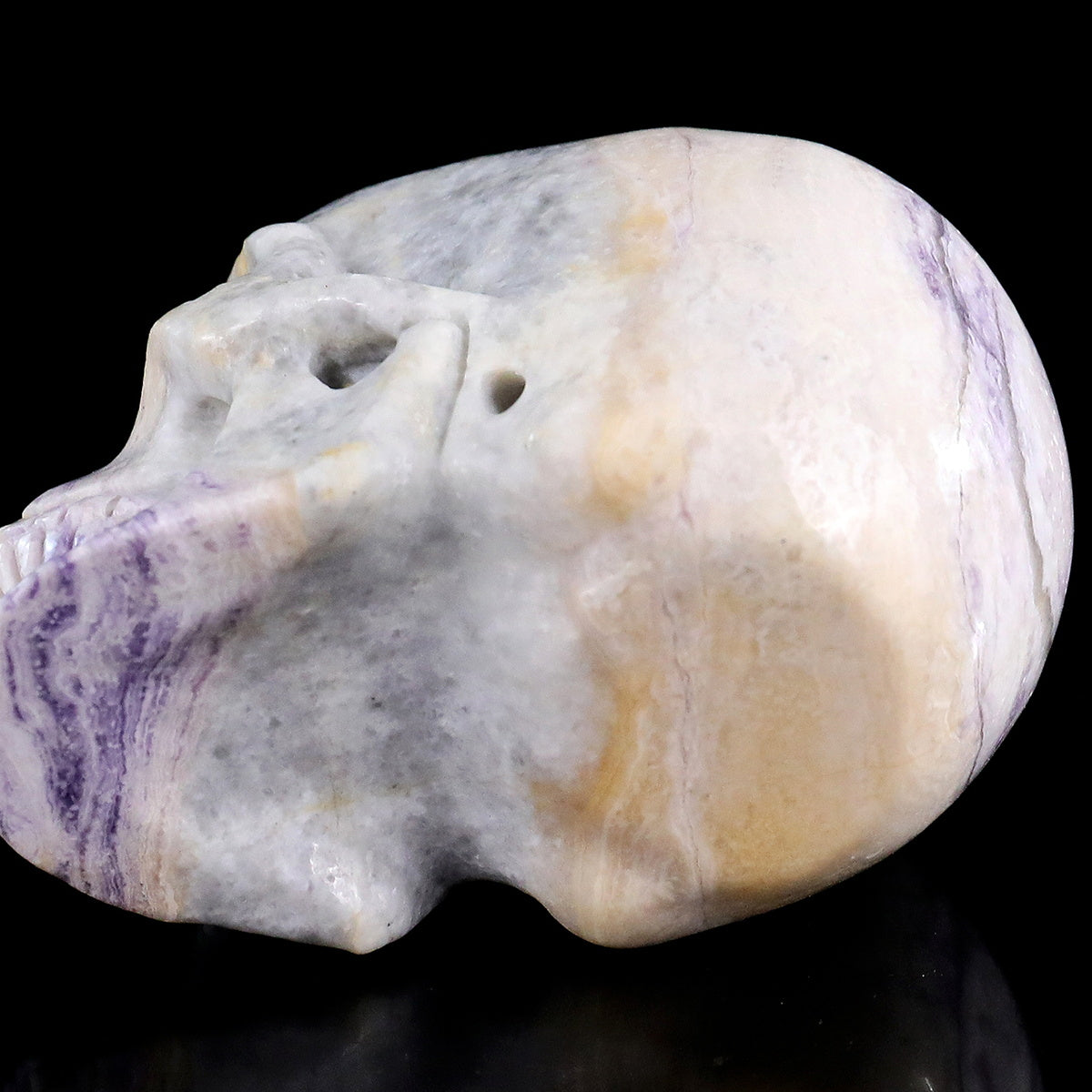 3.0" Purple Malachite Crystal Skull Carving  #SKH30098