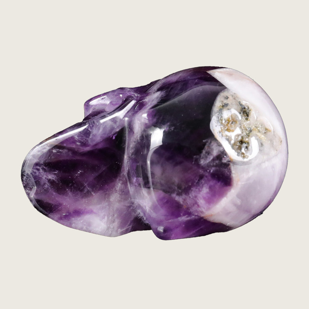 2.2" Amethyst Human Skull Carving  #SKH22019
