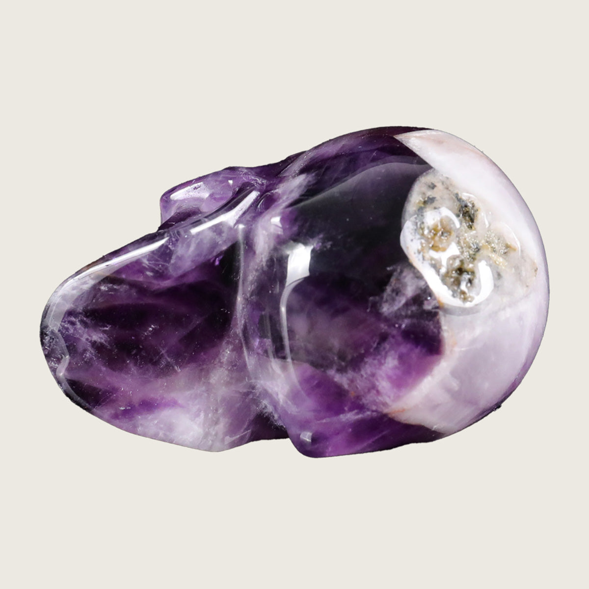 2.2" Amethyst Human Skull Carving  #SKH22019