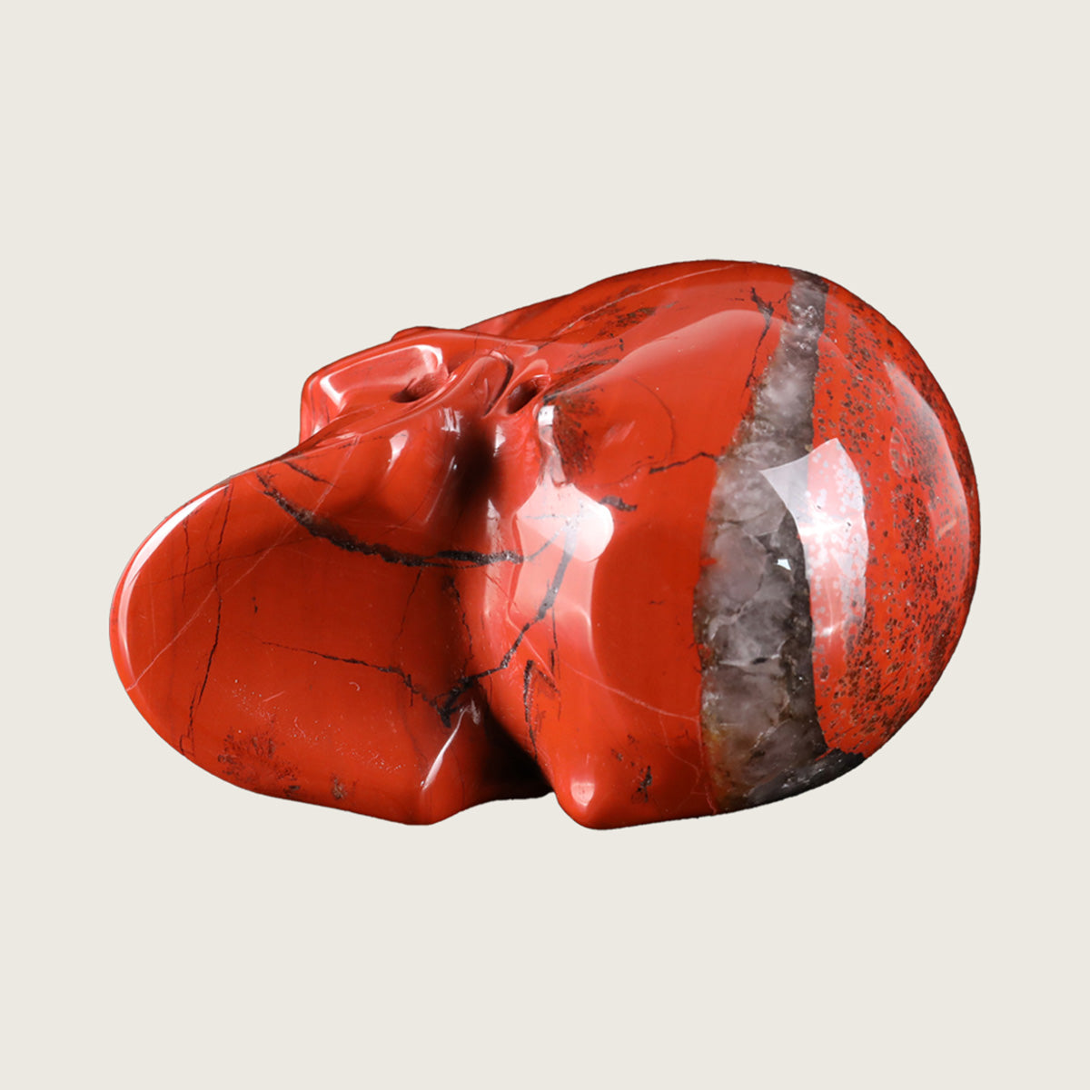 3.0" Red Jasper Crystal Skull Carving  #SKH30076