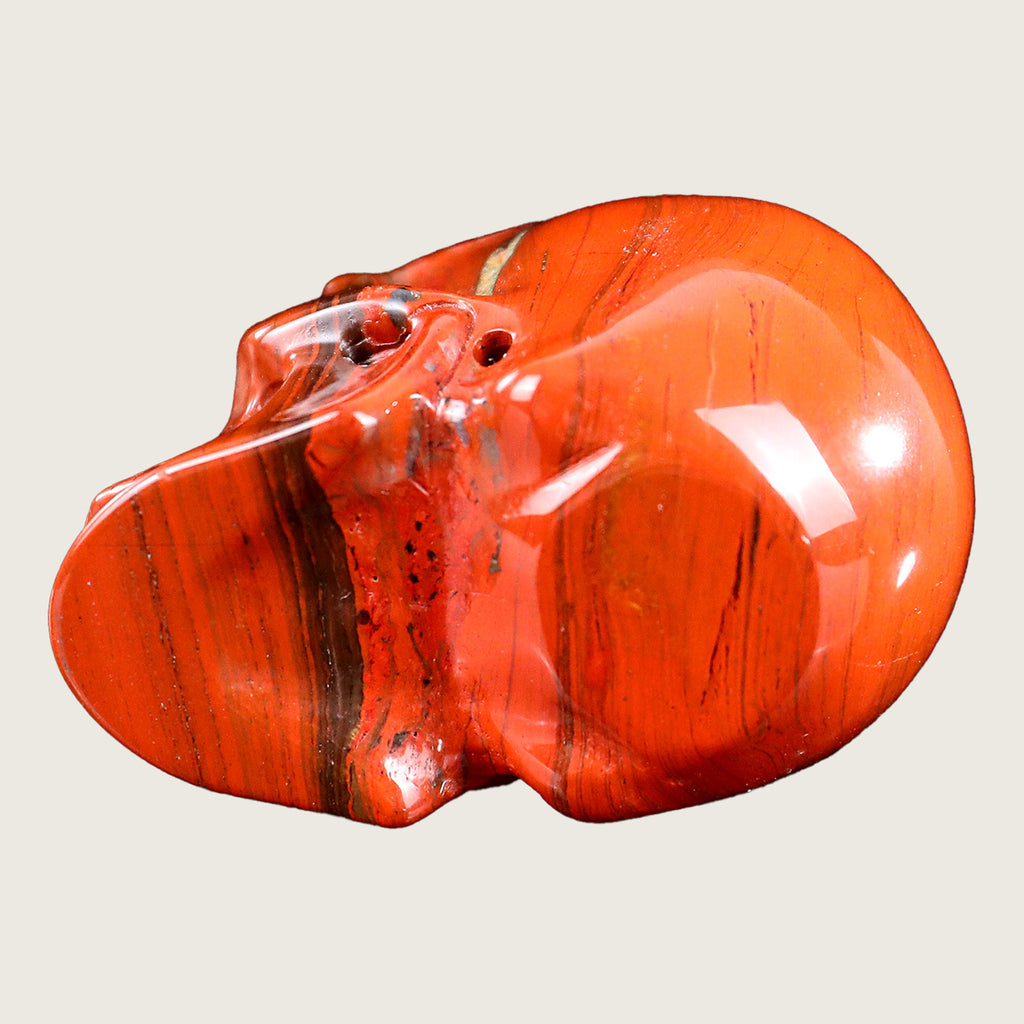 2.2" Red Jasper Crystal Skull Carving  #SKHRJ2201
