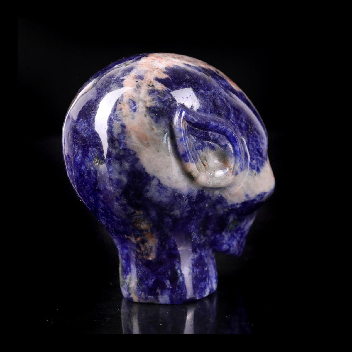 3.0" Sodalite Alien Skull Carving  #CSC0030