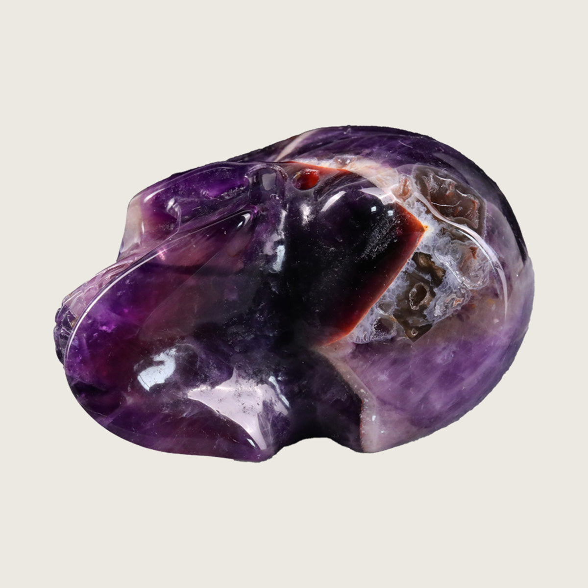 2.2" Amethyst Crystal Skull Carving  #SKH22025