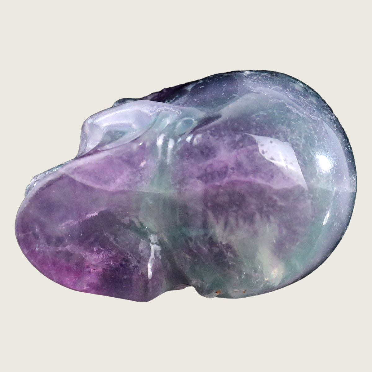 3.0" Colorful Fluorite Crystal Skull Carving  #SKHGF3001