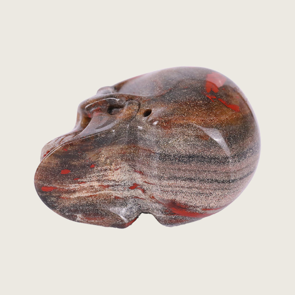 2.2" Red Jasper Crystal Skull Carving  #SKH22032