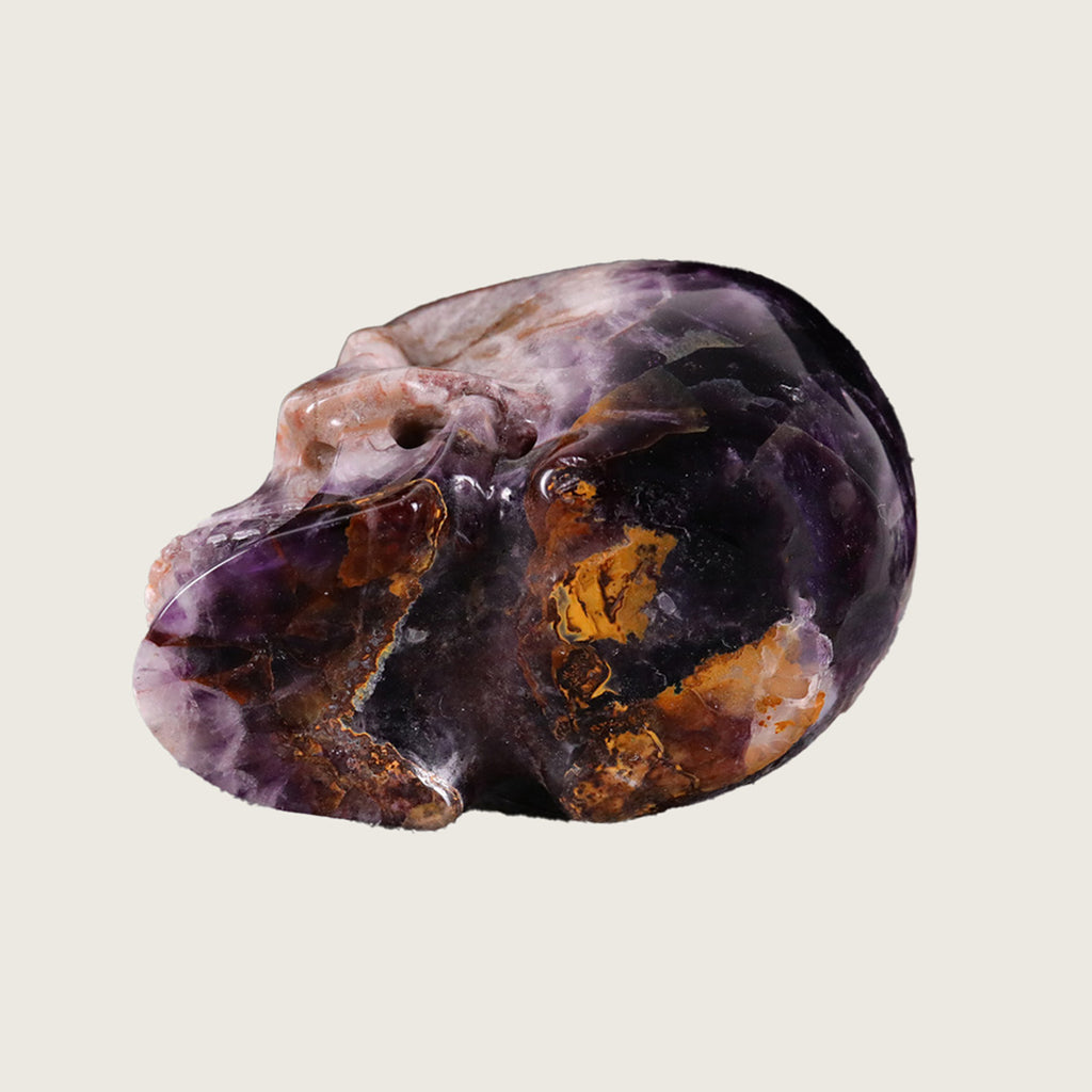 2.2" Amethyst Crystal Skull Carving  #SKH22037