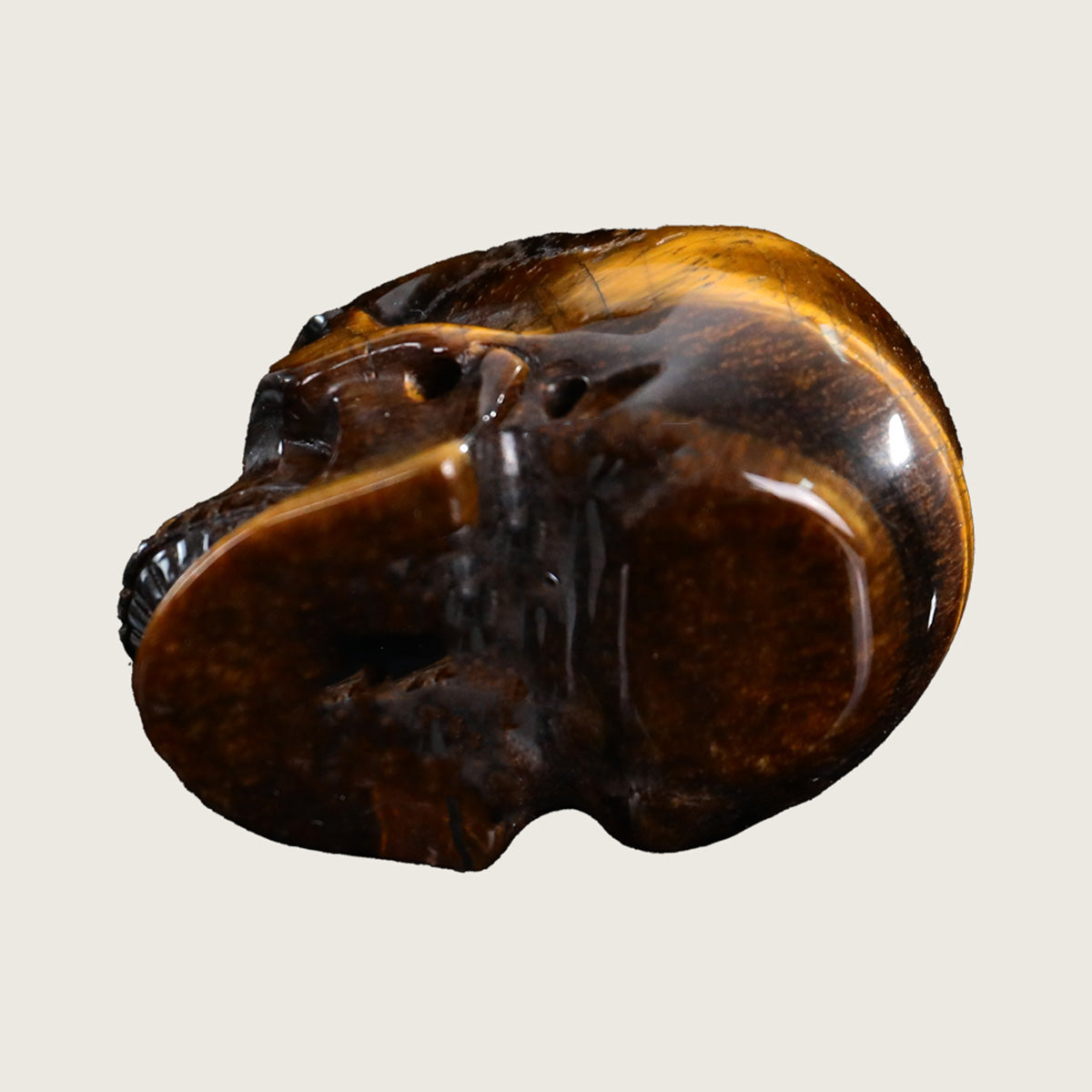 2.2" Tiger Eye Crystal Skull Carving  #SKH22040