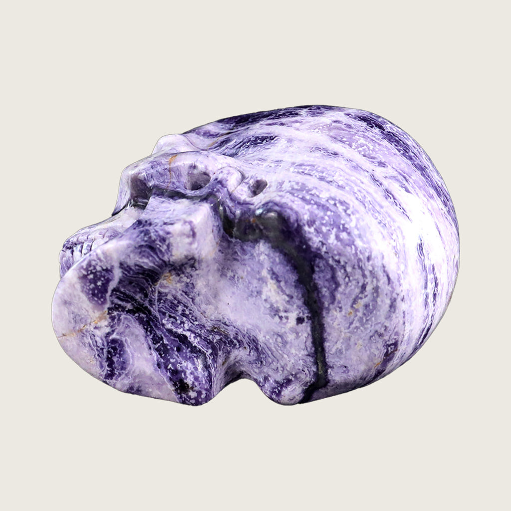 3.0" Purple Malachite Crystal Skull Carving  #SKH30032