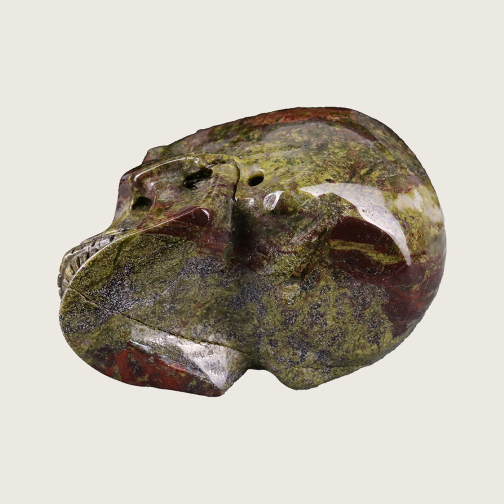 2.2" Dragon Blood Jasper Crystal Skull Carving  #SKH22050