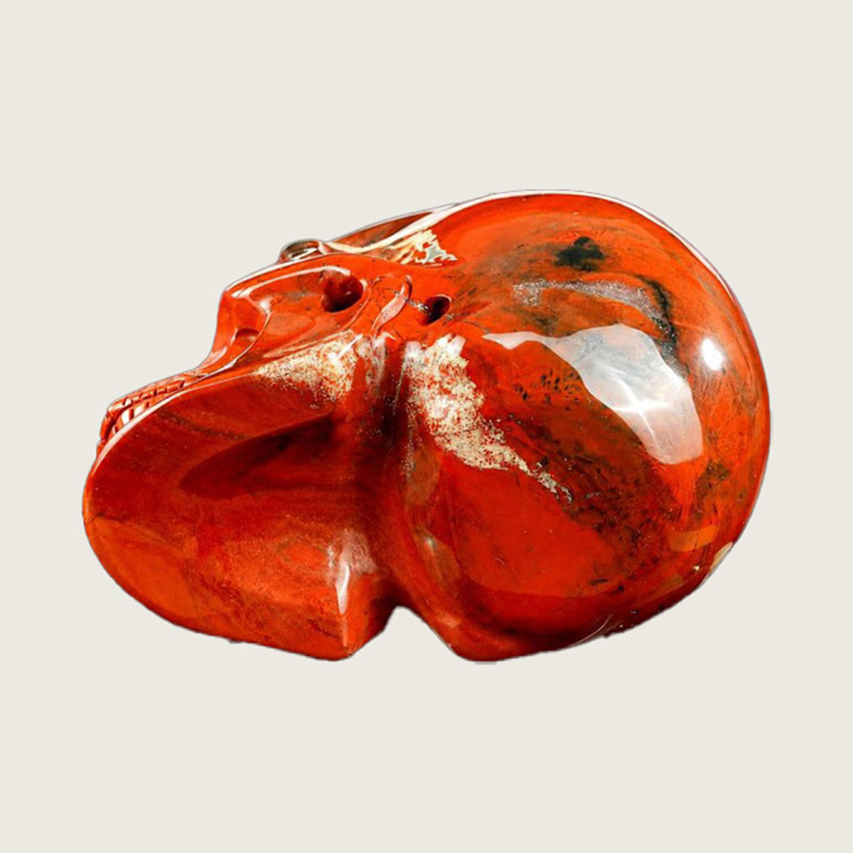 3.0" Red Jasper Crystal Skull Carving  #SKH30090