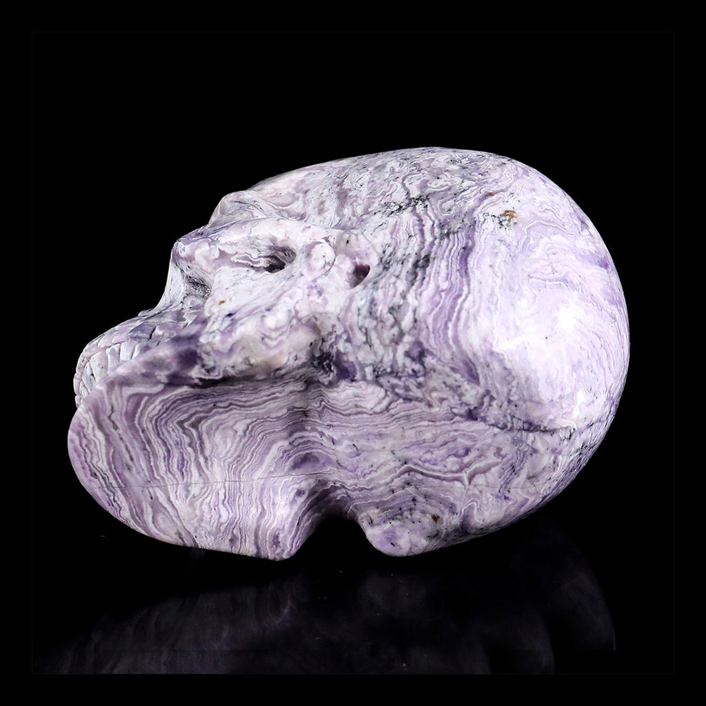 3.0" Purple Malachite Crystal Skull Carving  #SKH30114