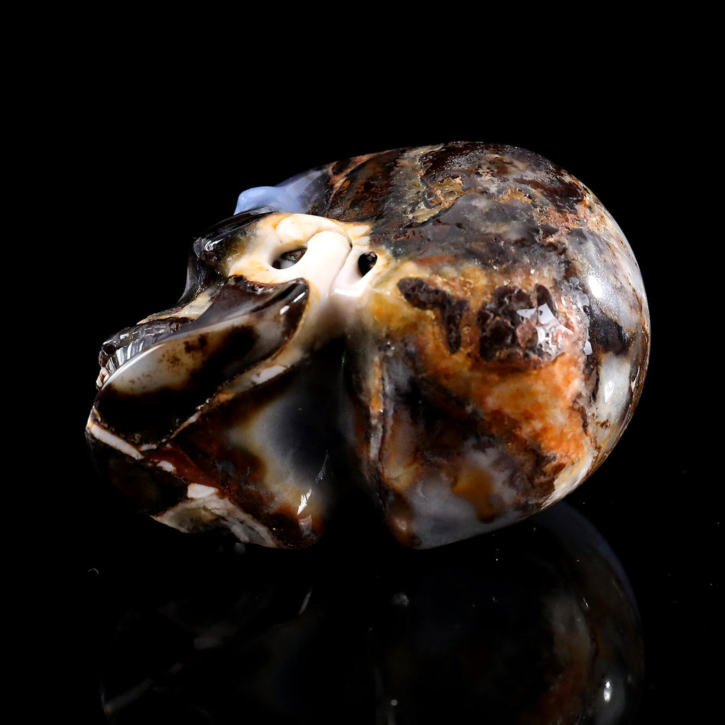 3.0" Blue Chalcedony Crystal Skull Carving  #SKH30106