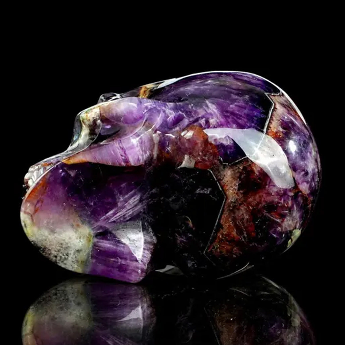 3.0" Dream Amethyst Crystal Skull Carving  #SKH30123