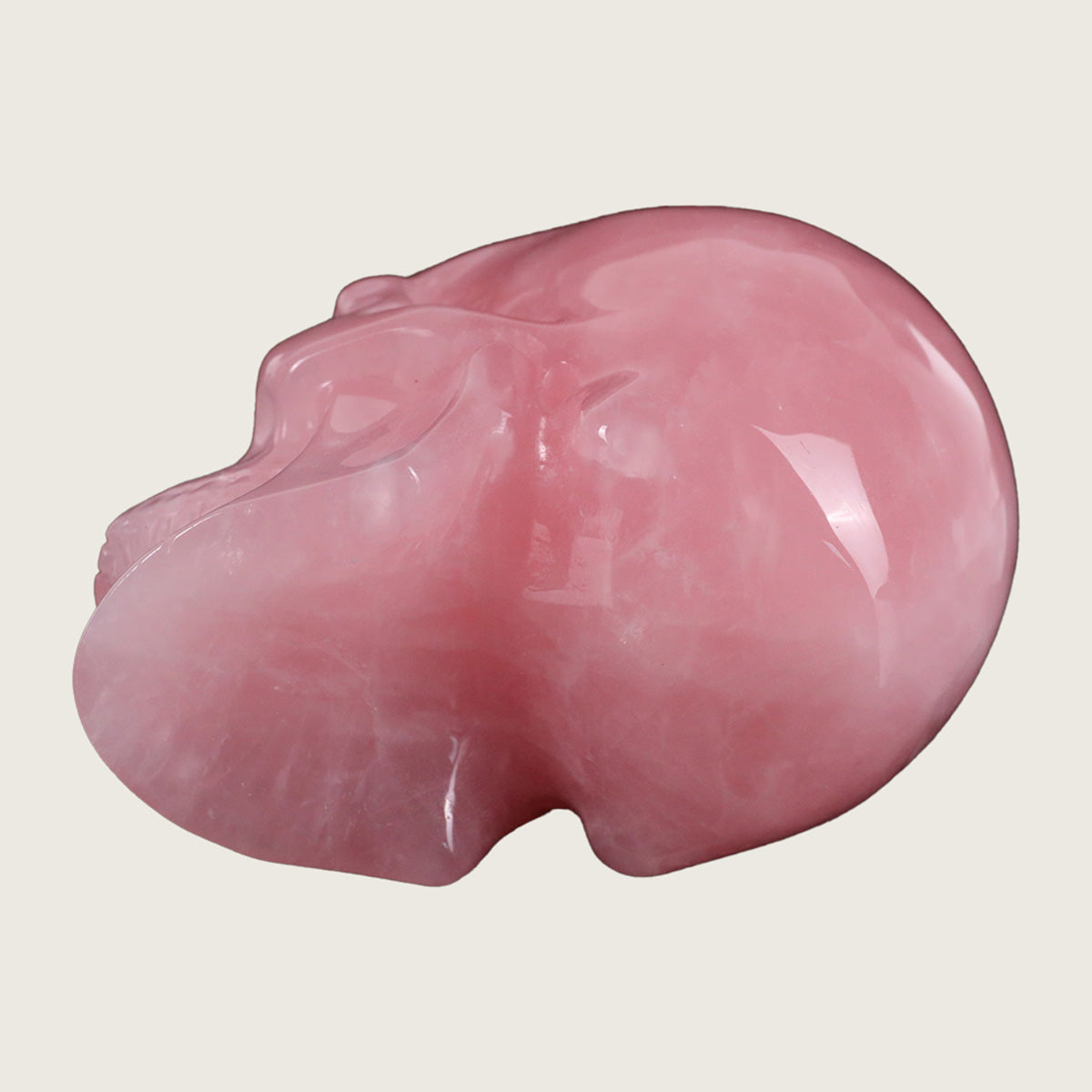 3.0" Rose Quartz Crystal  Skull Carving  #SKH30037