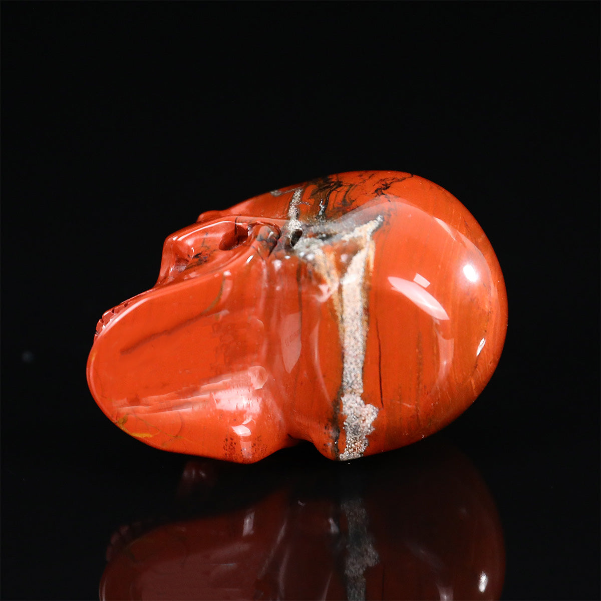 2.2" Red Jasper Crystal Skull Carving  #SKH22069