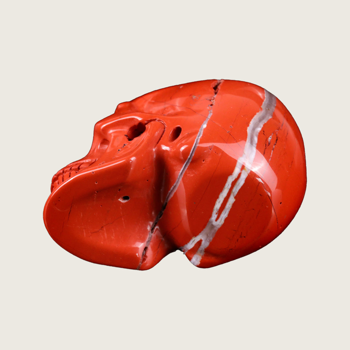2.2" Red Jasper Crystal Skull Carving  #SKH22028