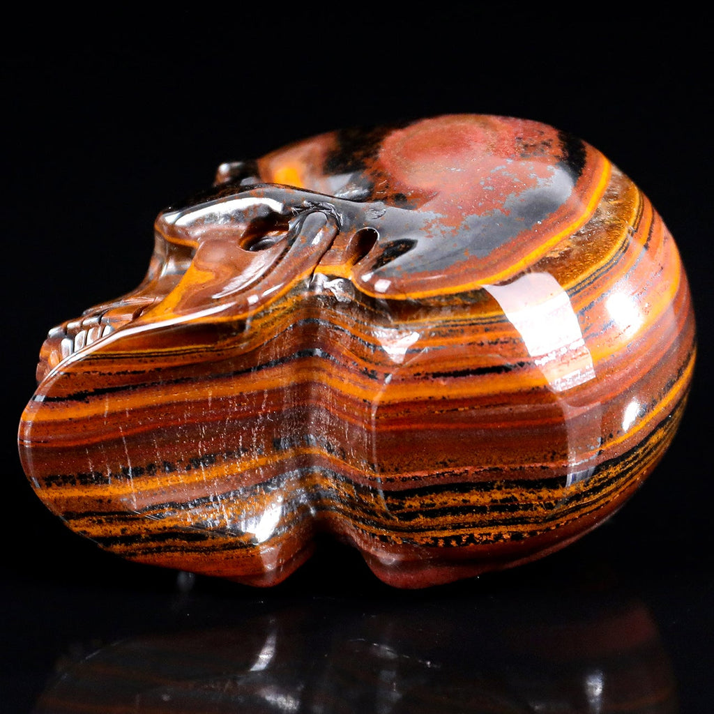 3.0" Tiger Iron Crystal Skull Carving  #SKH30108