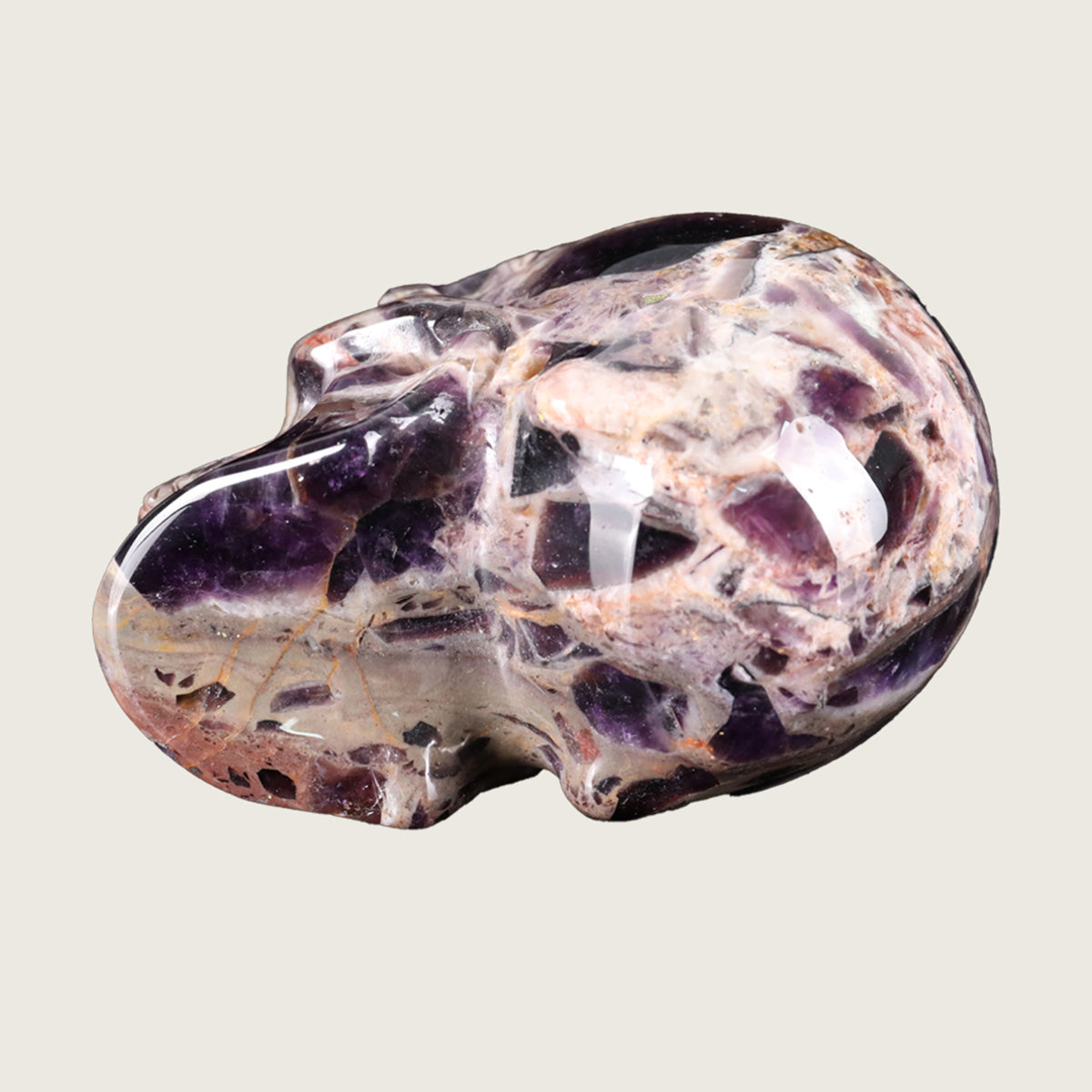 3.0" Dream Amethyst Crystal Skull Carving  #SKH30035