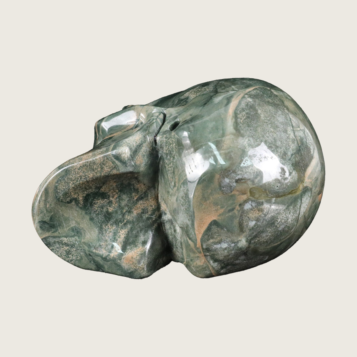 4.5" Nine Dragon Jade Crystal Skull Carving  #SKH45013