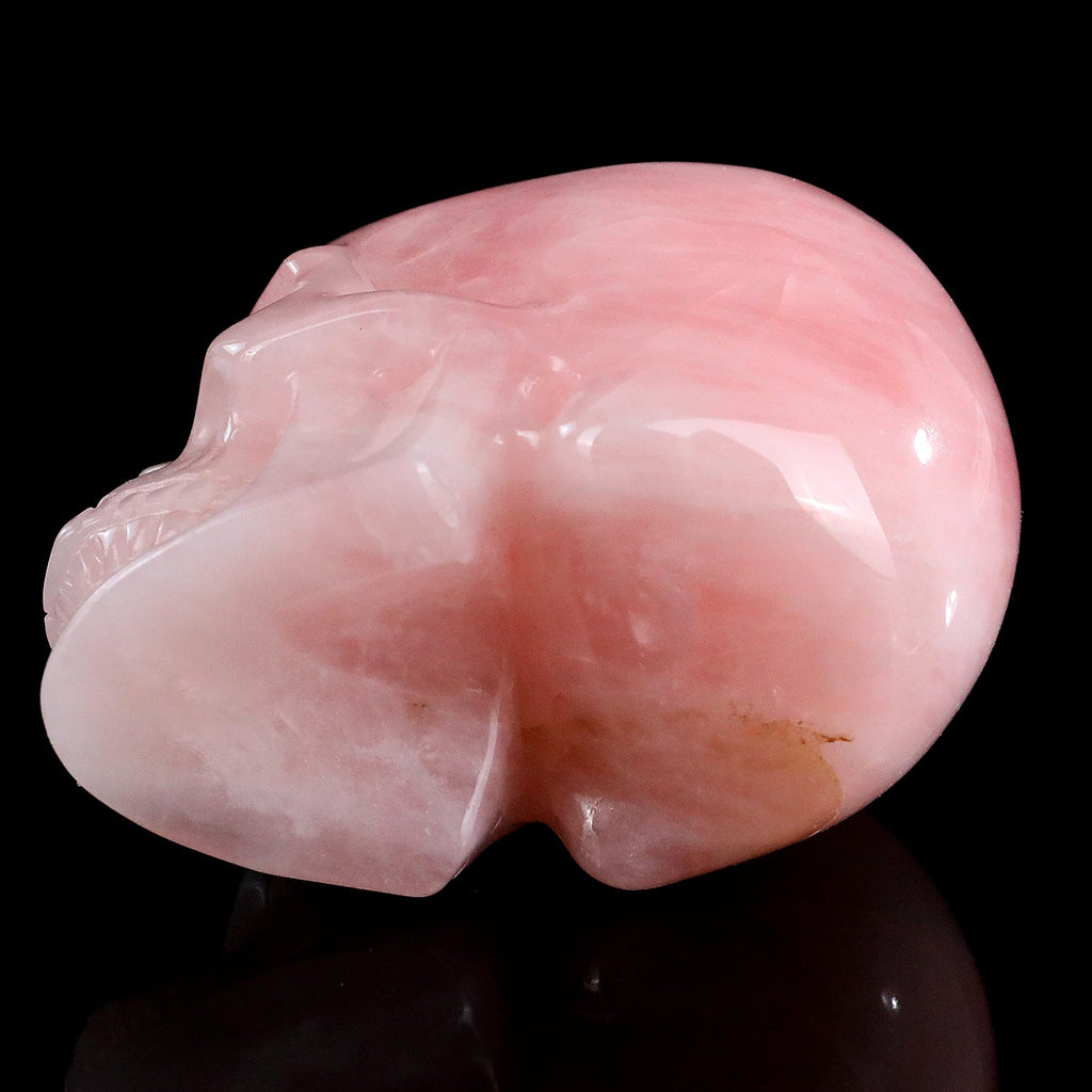 3.0" Rose Quartz Crystal Skull Carving  #SKH30112