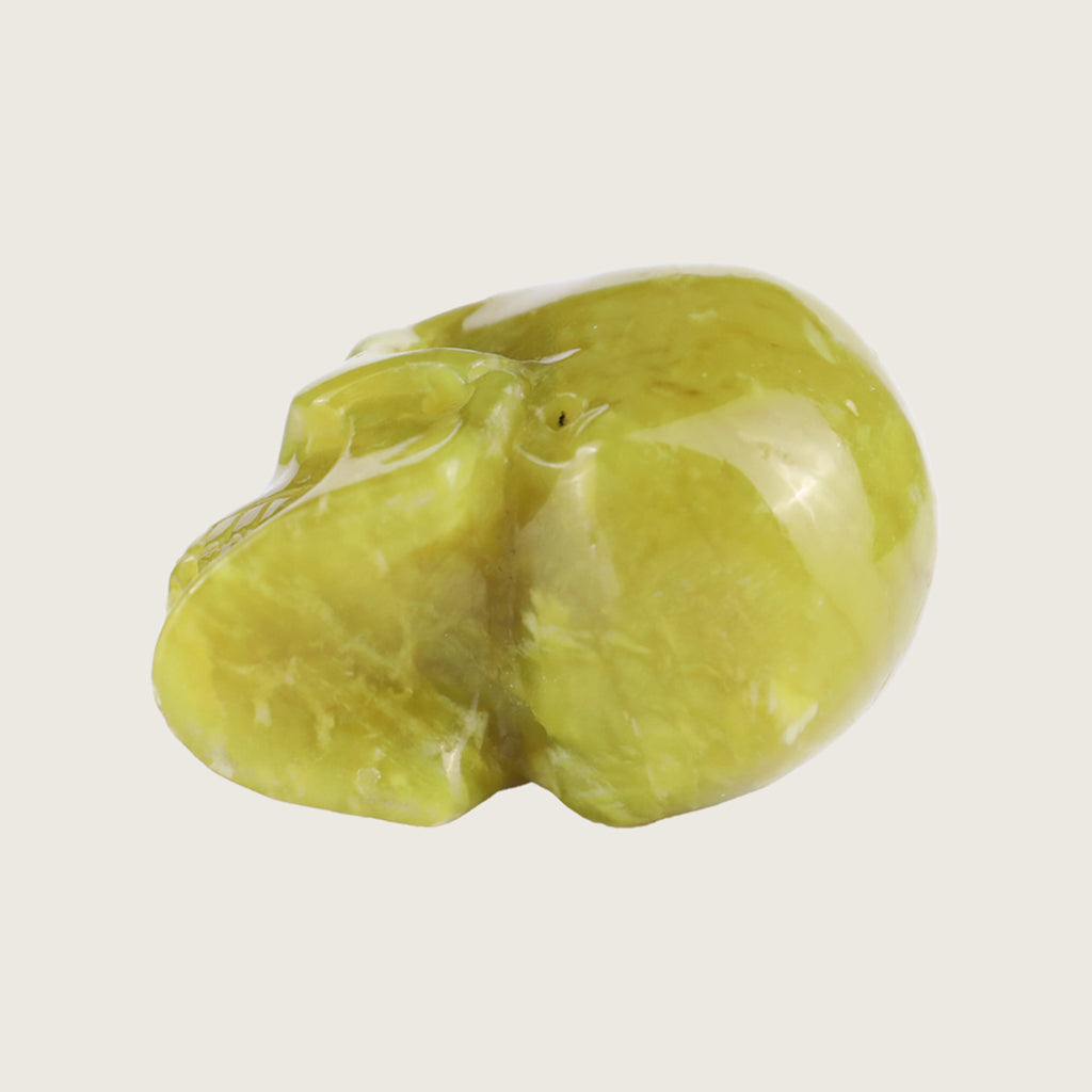 2.2" Xiuyan Jade Crystal Skull Carving  #SKH22055