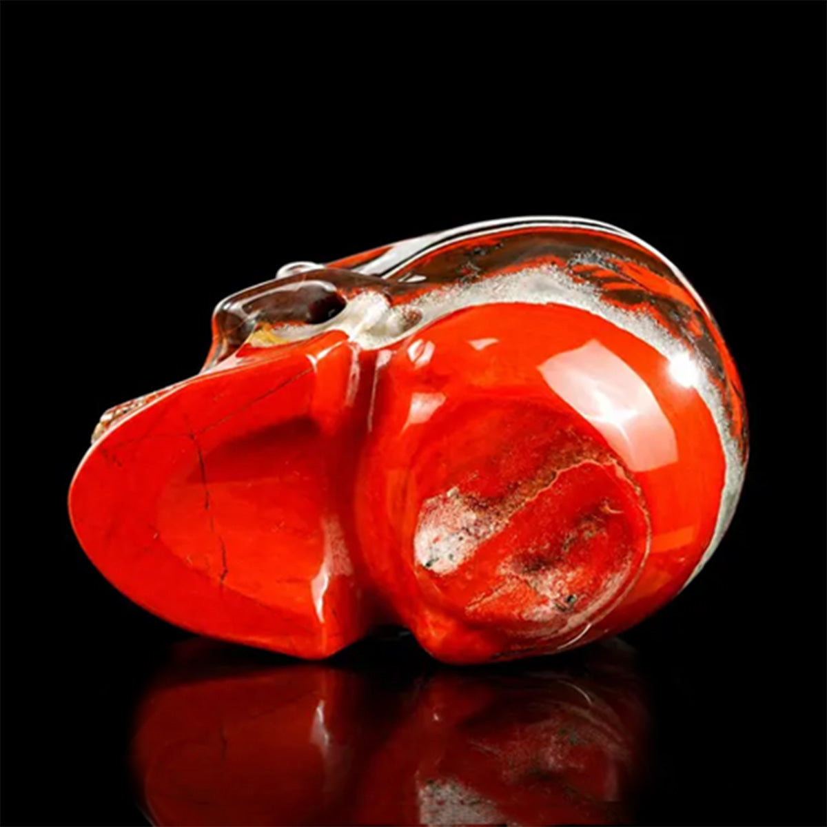 3.0" Red Jasper Crystal Skull Carving  #SKH30120