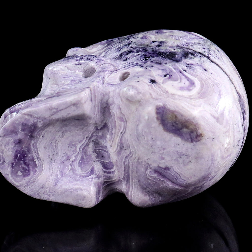 3.0" Purple Malachite Crystal Skull Carving  #SKH30097