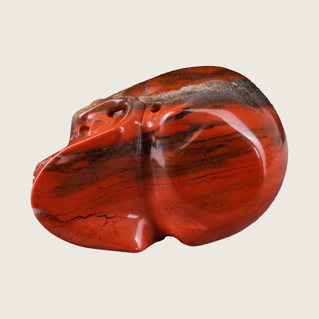2.2" Red Jasper Crystal Skull Carving  #SKH22022