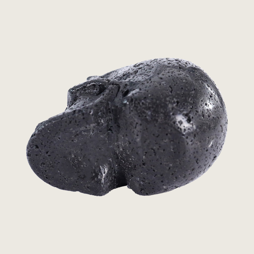 3.0" Hot Lava Stone Agate Crystal Skull Carving  #SKH30066