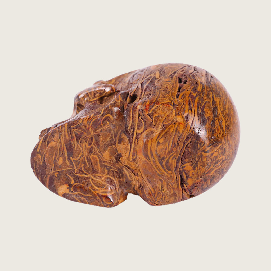 2.2" Elephant Skin Jasper Crystal Skull Carving  #SKH22031