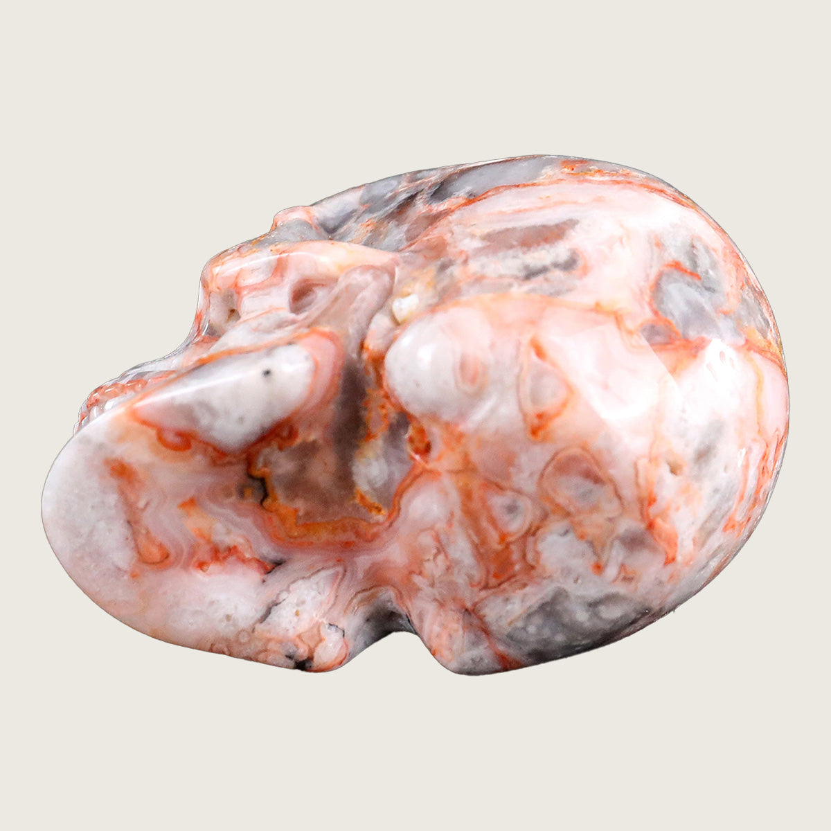 2.2" Crazy Agate Crystal Skull Carving  #SKHCA2201