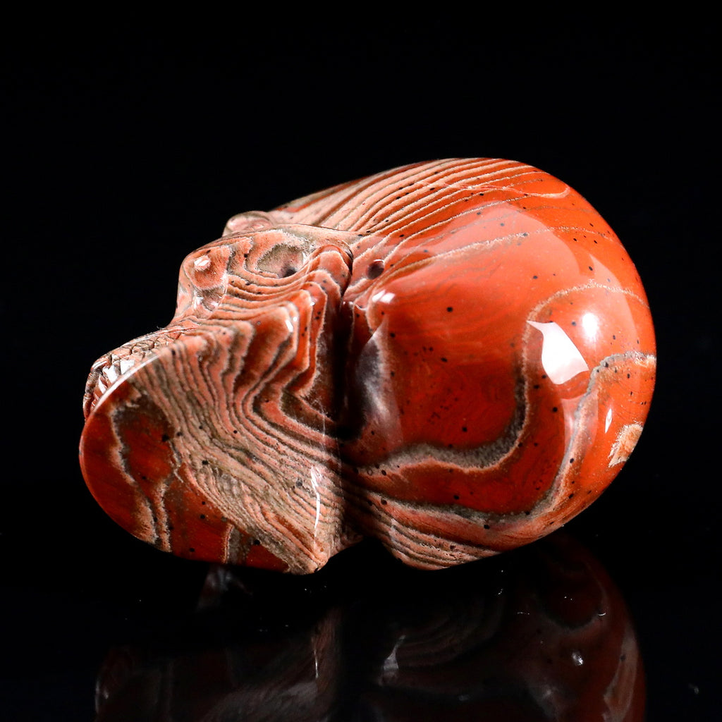 3.0" Red Jasper Crystal Skull Carving  #SKH30096